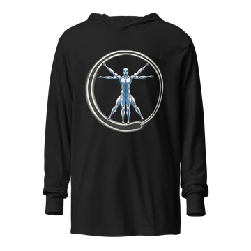Body Zen Hooded long-sleeve tee w Body Zen logo